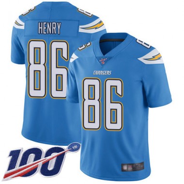 Los Angeles Chargers NFL Football Hunter Henry Electric Blue Jersey Men Limited #86 Alternate 100th Season Vapor Untouchable